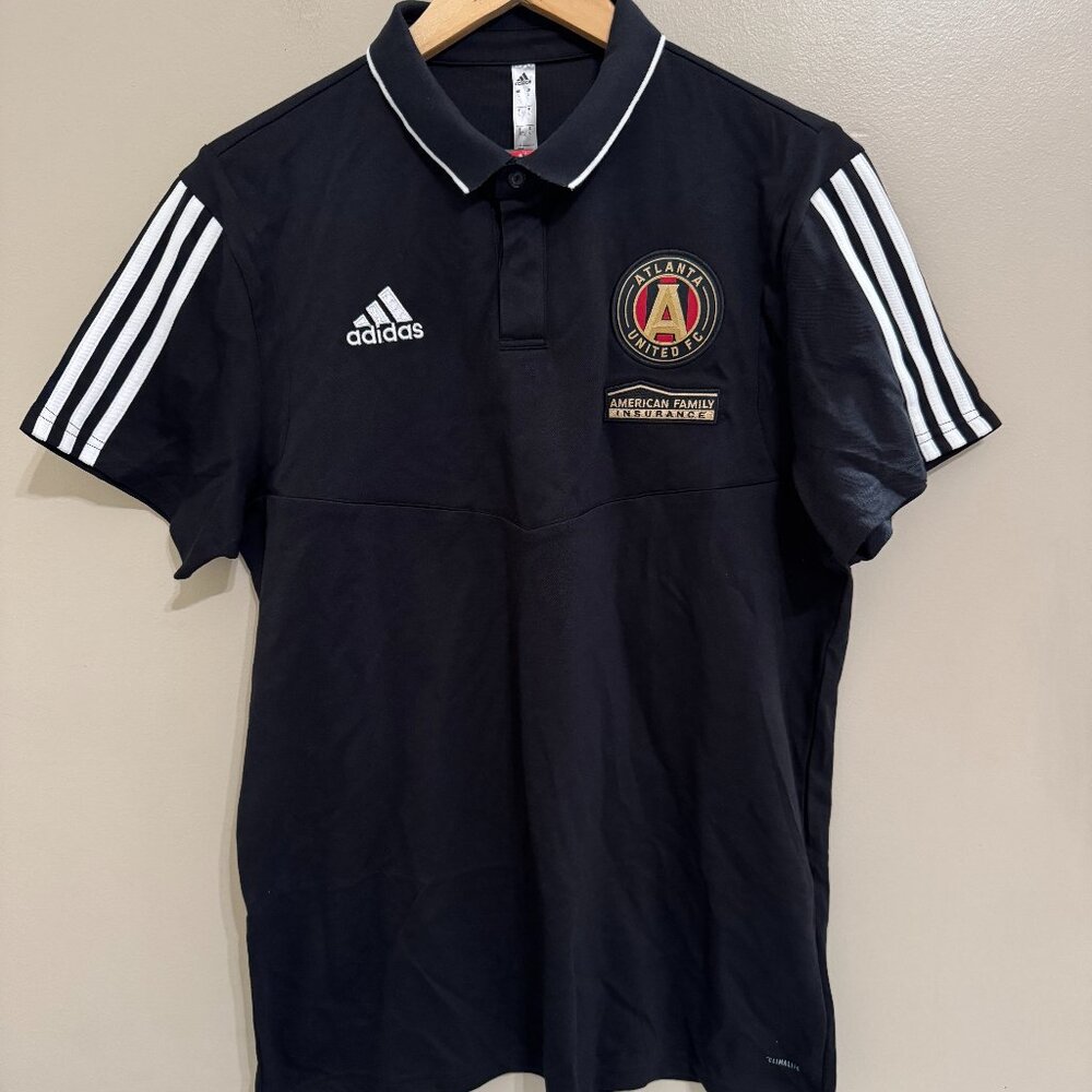 Adidas Atlanta United FC Team Issue Coaches Tiro19 Polo Shirt Soccer Mens NEW
